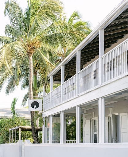 Landing Hotel's outdoor balcony