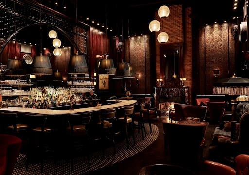 Luxury and moody bar restaurant